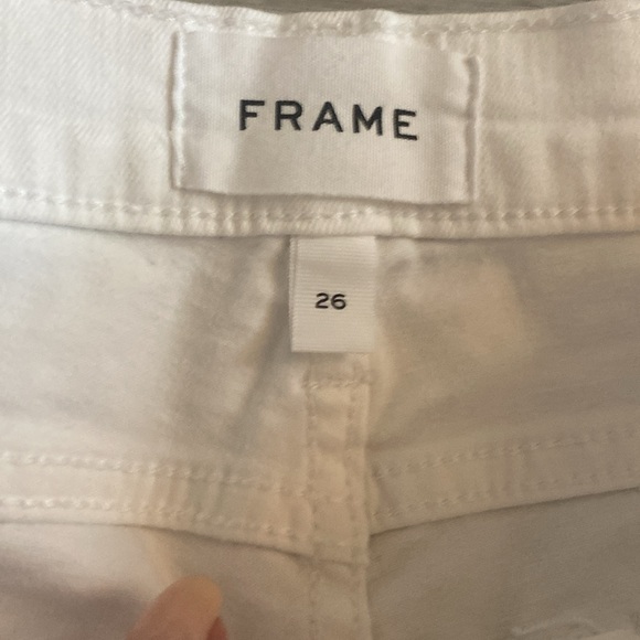 Frame White Le High Straight Denim Size 26 - Picture 5 of 8